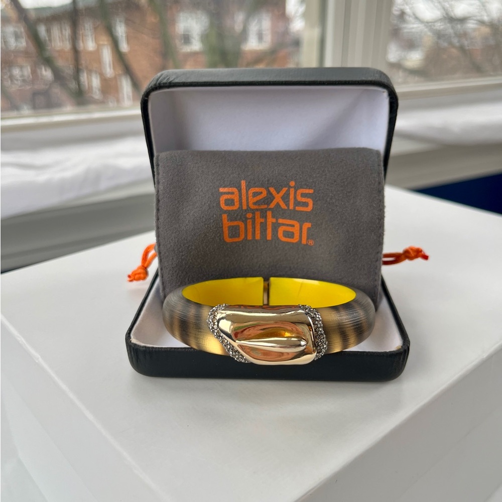 Alexis Bittar Zebra-Striped Lucite Bracelet